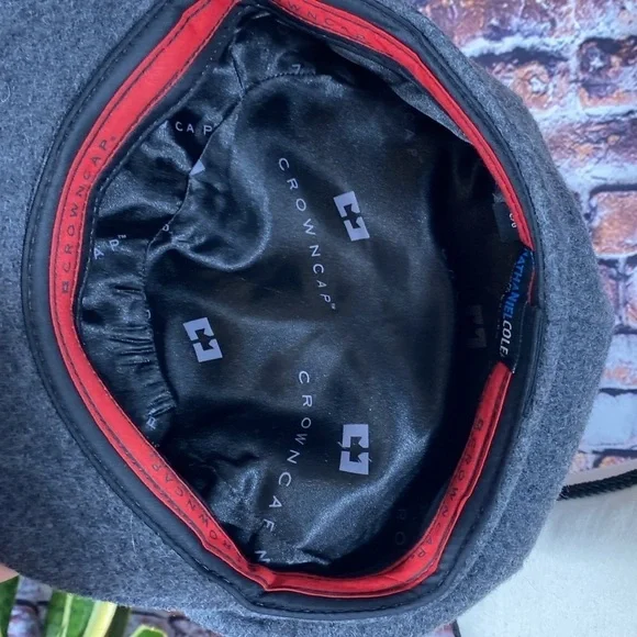 Nathaniel Cole Grey Classic Crown Cap Wool Lined Grey Size L - Picture 7 of 12